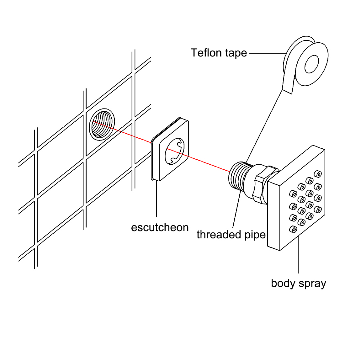 How To Install Fontana Brushed Square Massage Body Spray Pressure Balancing Loop For 3 Body Sprays